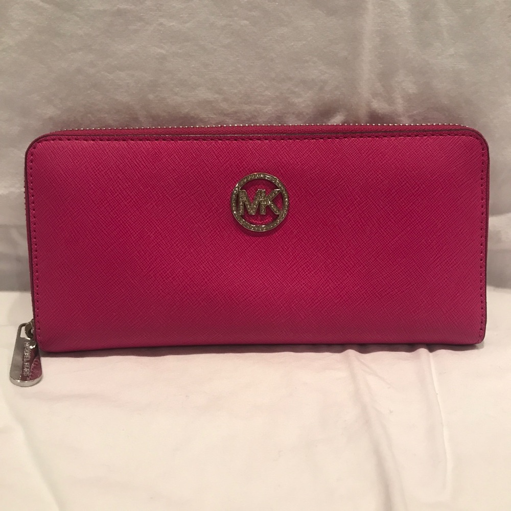 Pink Michael Kors Continental Wallet